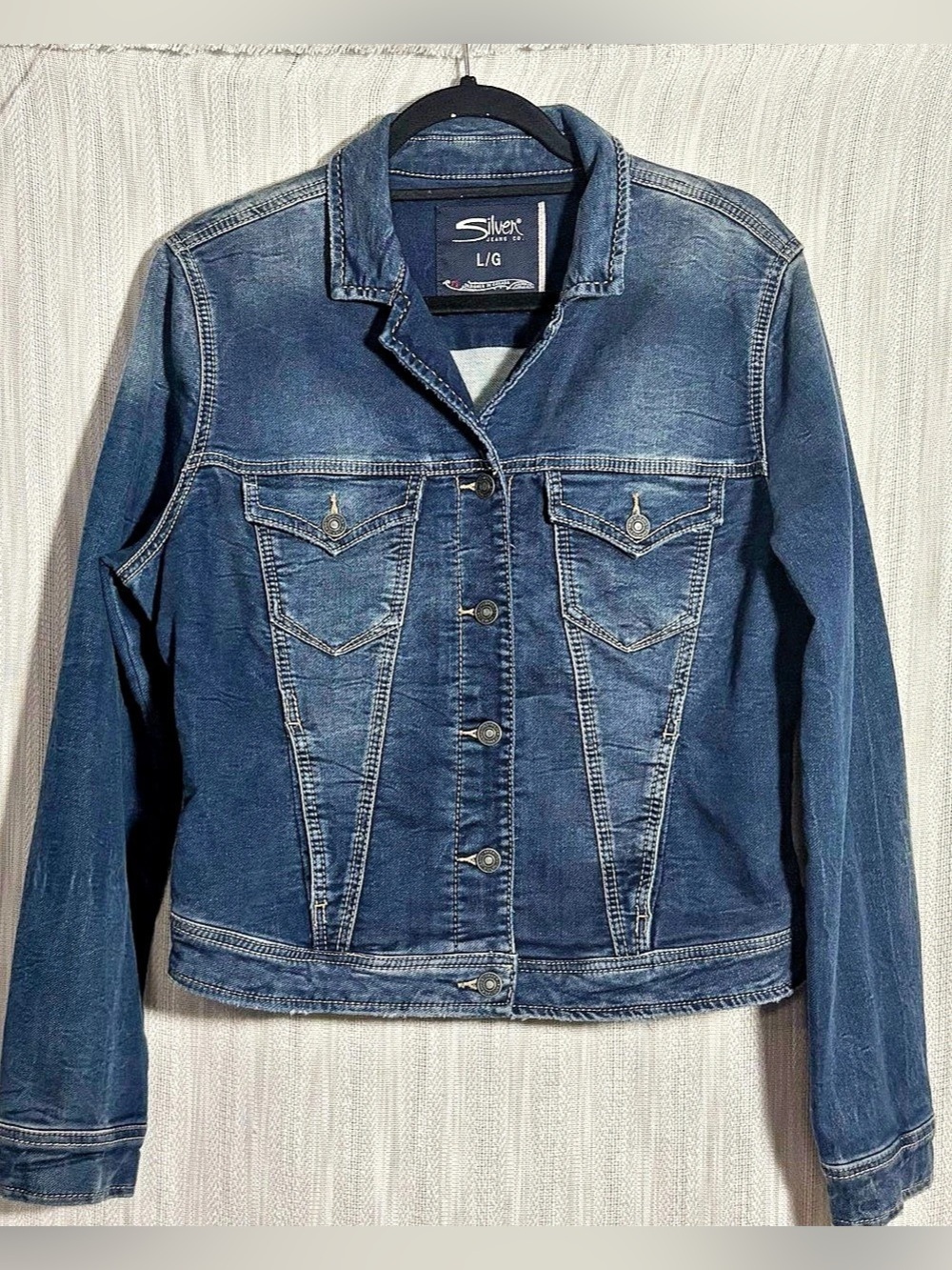 Silver Jeans Co. Women's Denim Jacket Size Large Like New